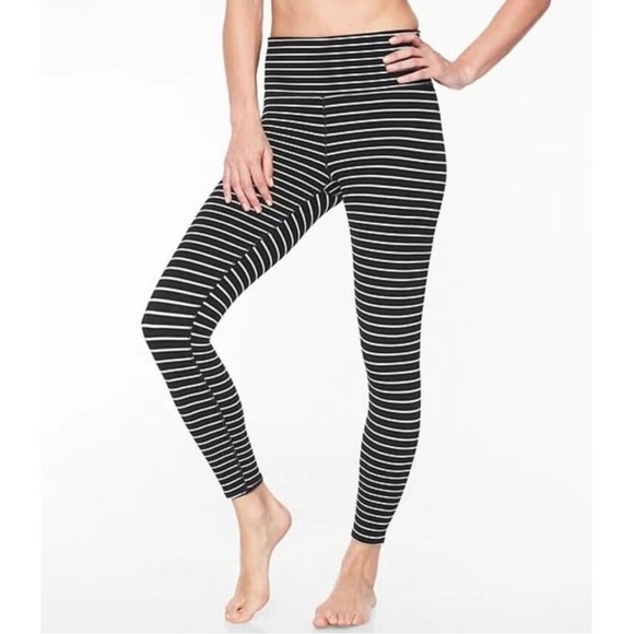 Athleta Elation Virasana Stripe Leggings 7/8 Length - Picture 1 of 9